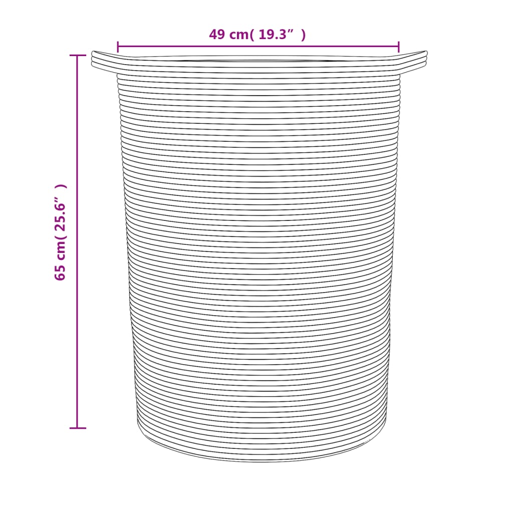 Storage Basket And White Ø49X65 Cm Cotton