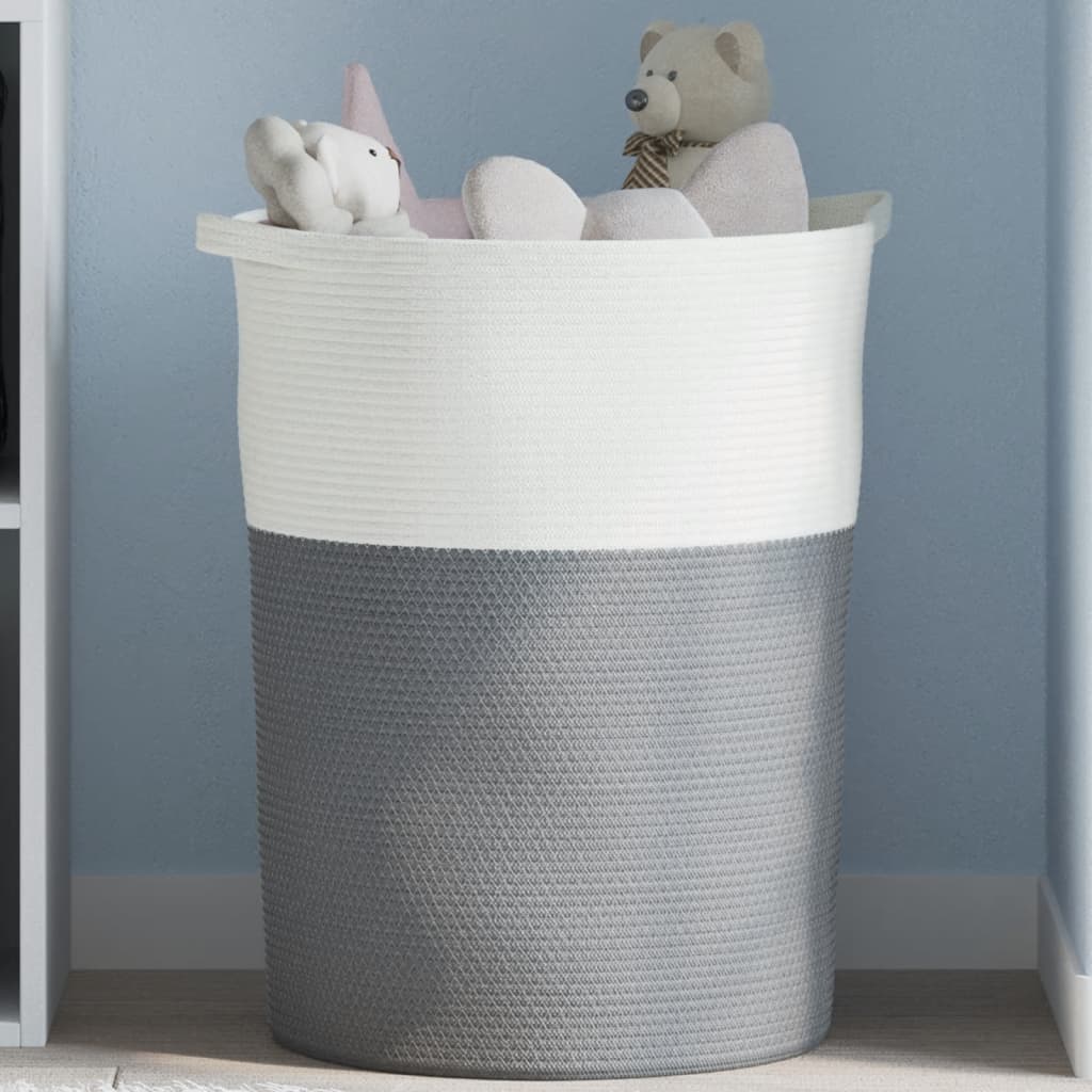 Storage Basket And White Ø49X65 Cm Cotton