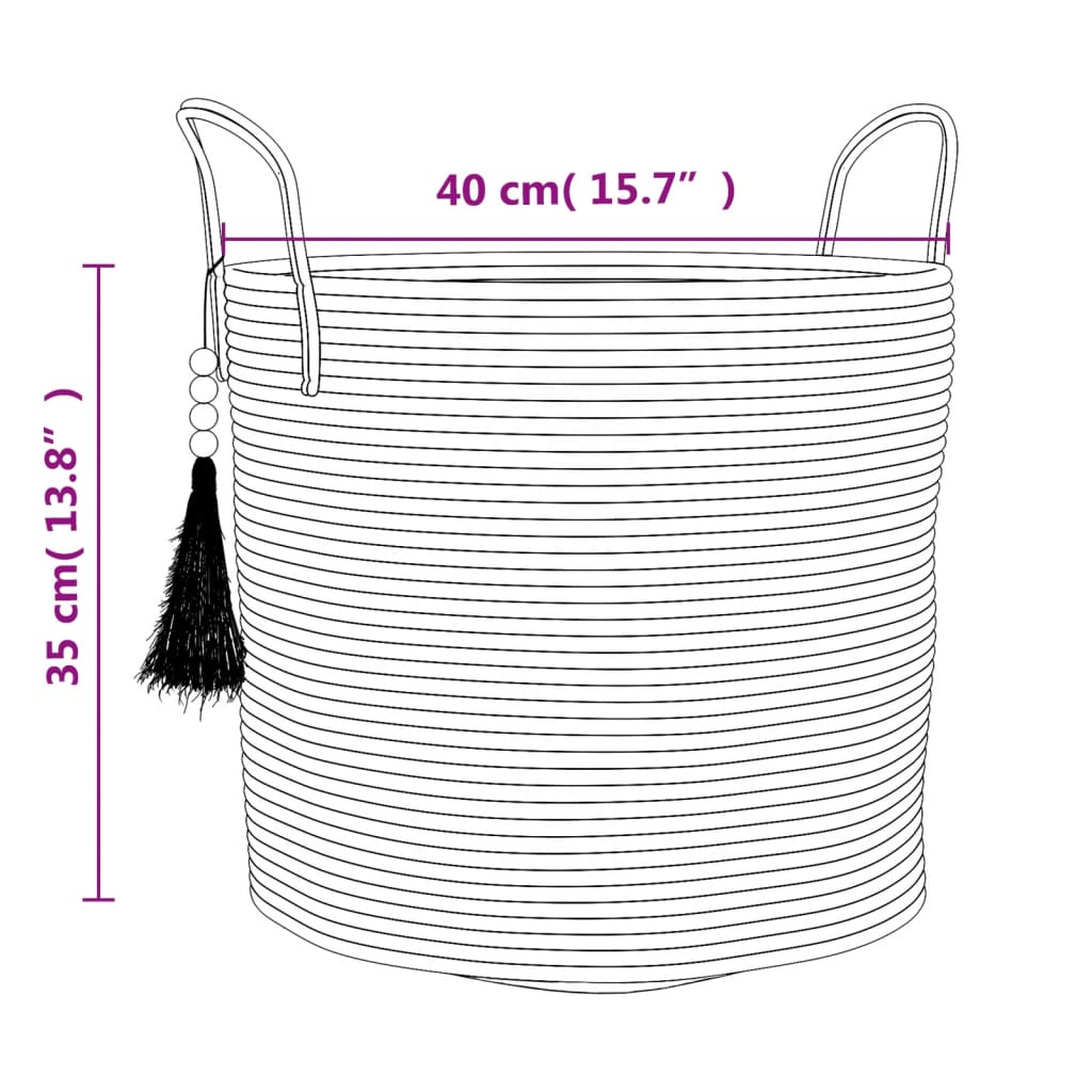 Storage Basket Ø40X35 Cm Cotton