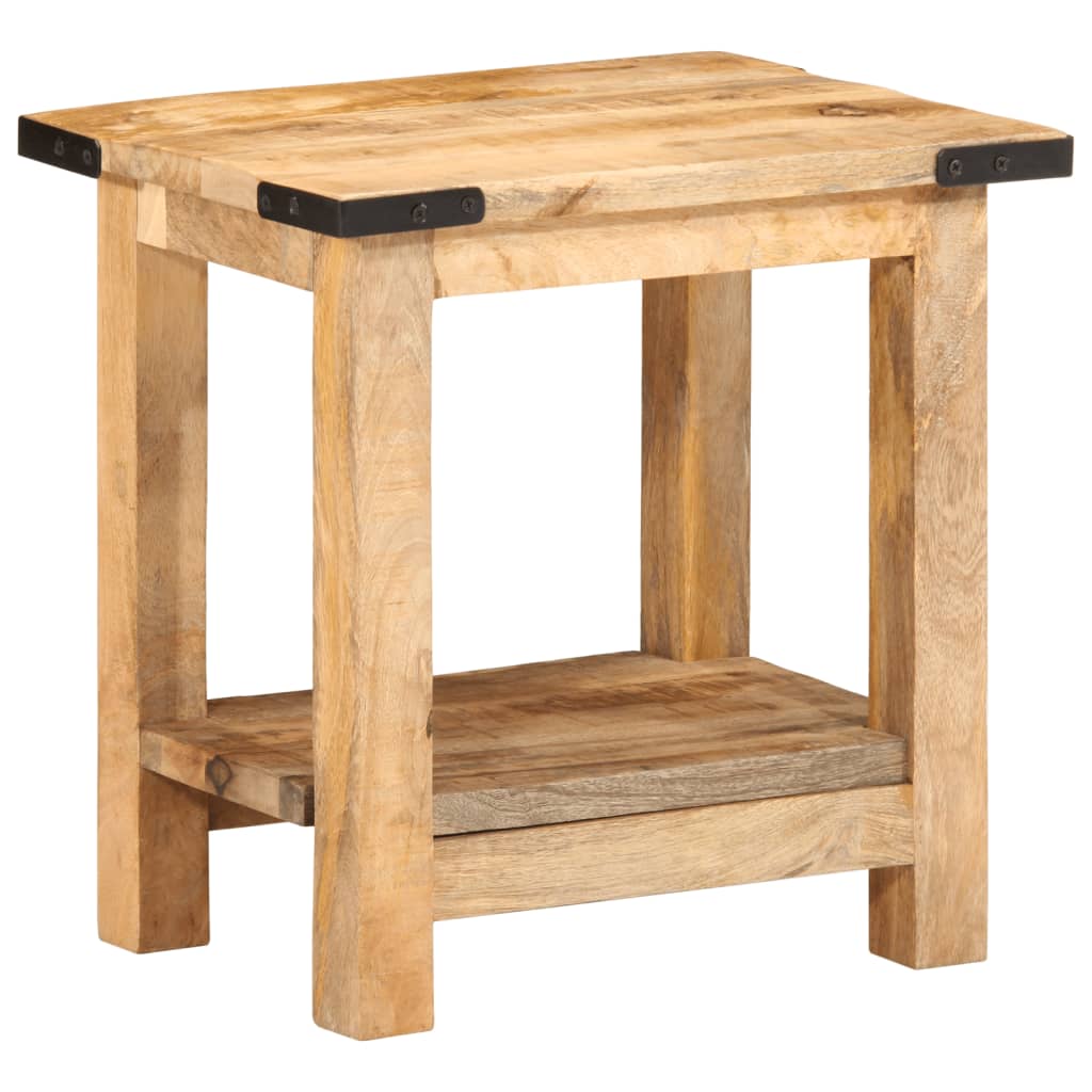 Side Table 40X30X40 Cm Solid Rough Wood Mango