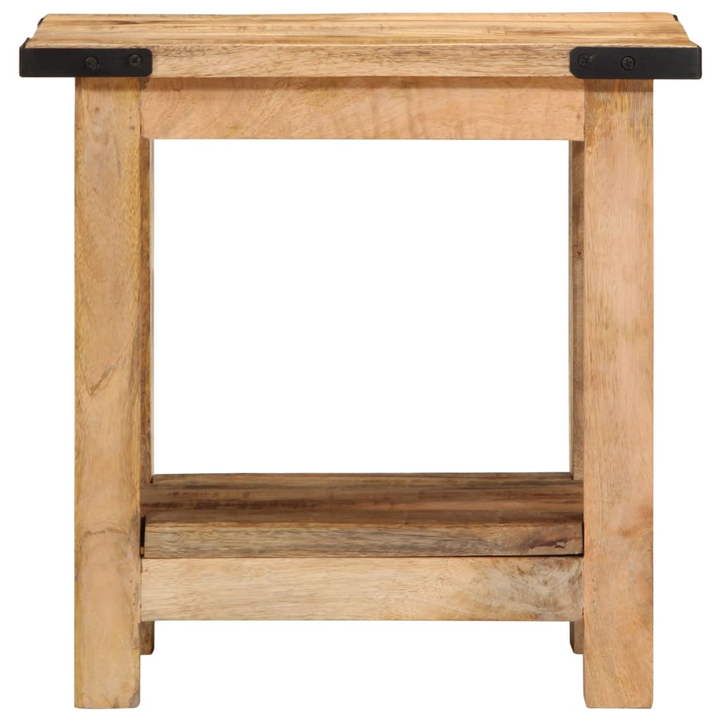 Side Table 40X30X40 Cm Solid Rough Wood Mango