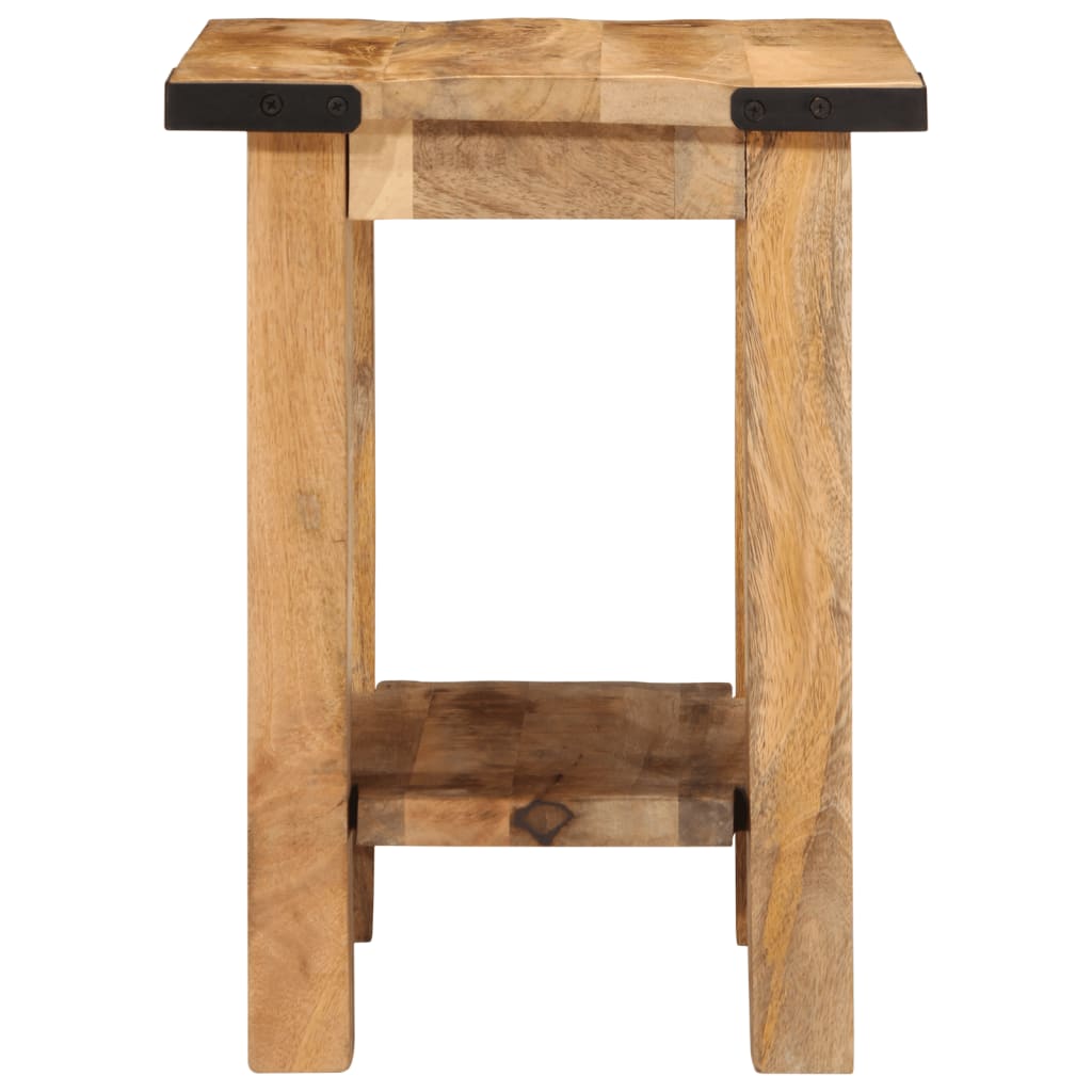 Side Table 40X30X40 Cm Solid Rough Wood Mango