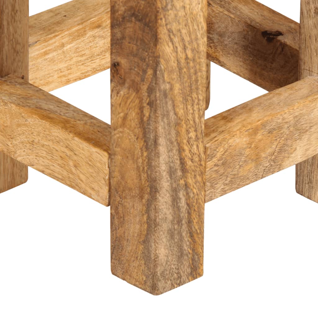 Nesting Side Tables 3 Pcs Solid Rough Wood Mango