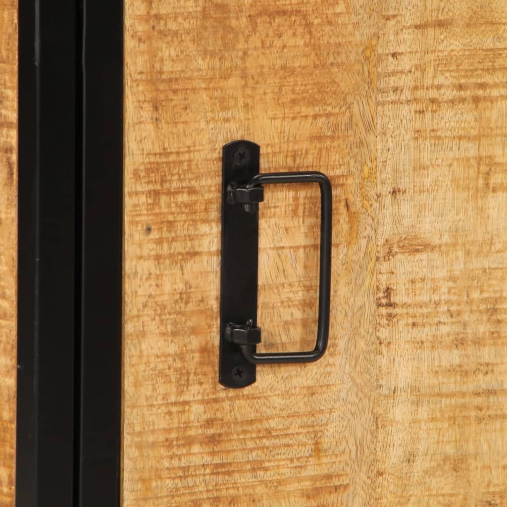 Bed Cabinet 40X30X52.5 Cm Solid Rough Wood Mango