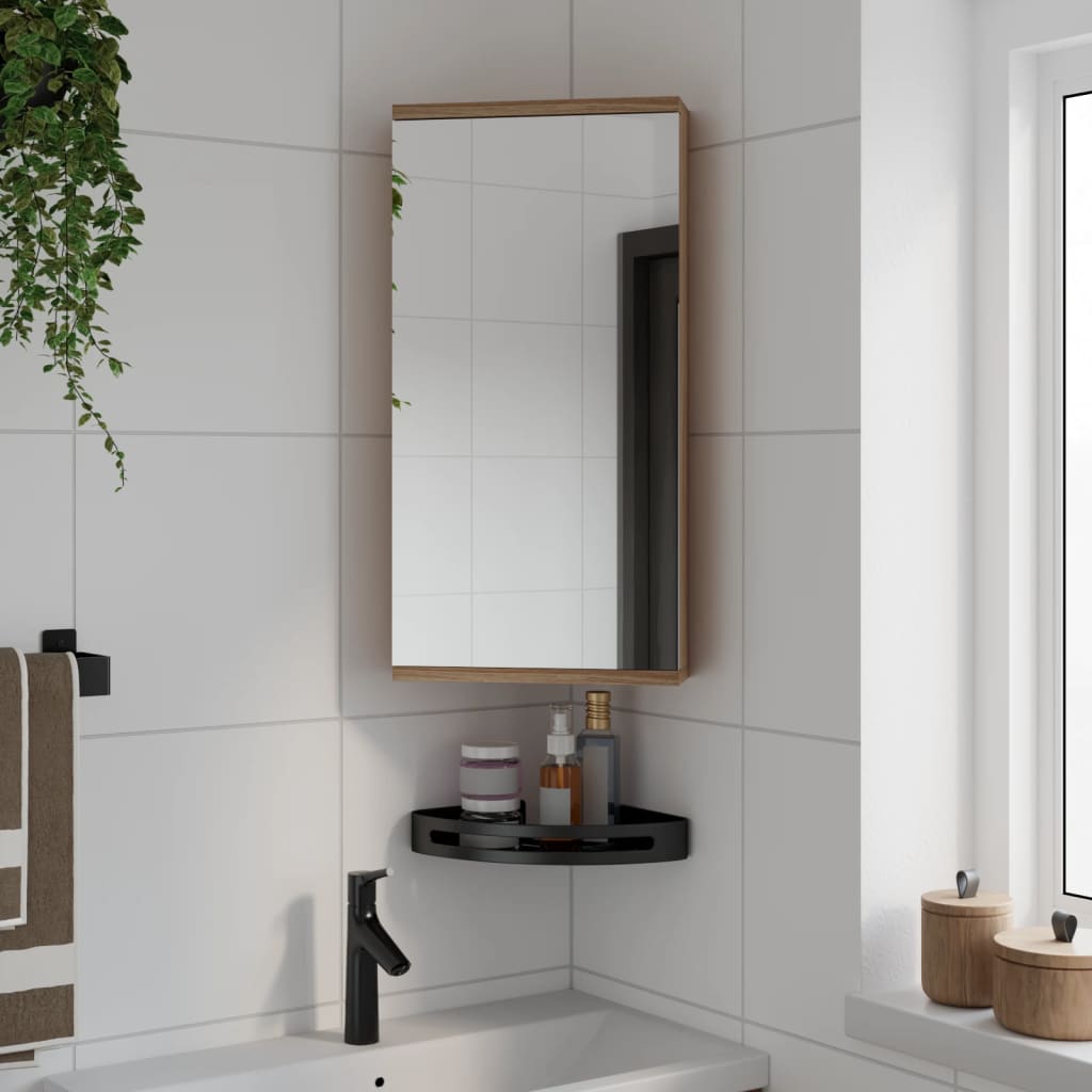 Corner Bathroom Mirror Cabinet 30X24X60 Cm