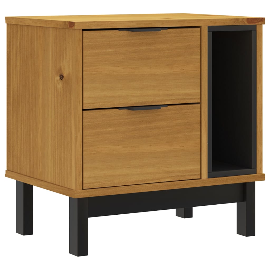 Bedside Cabinet "Flam" 49X35X50 Cm Solid Wood Pine