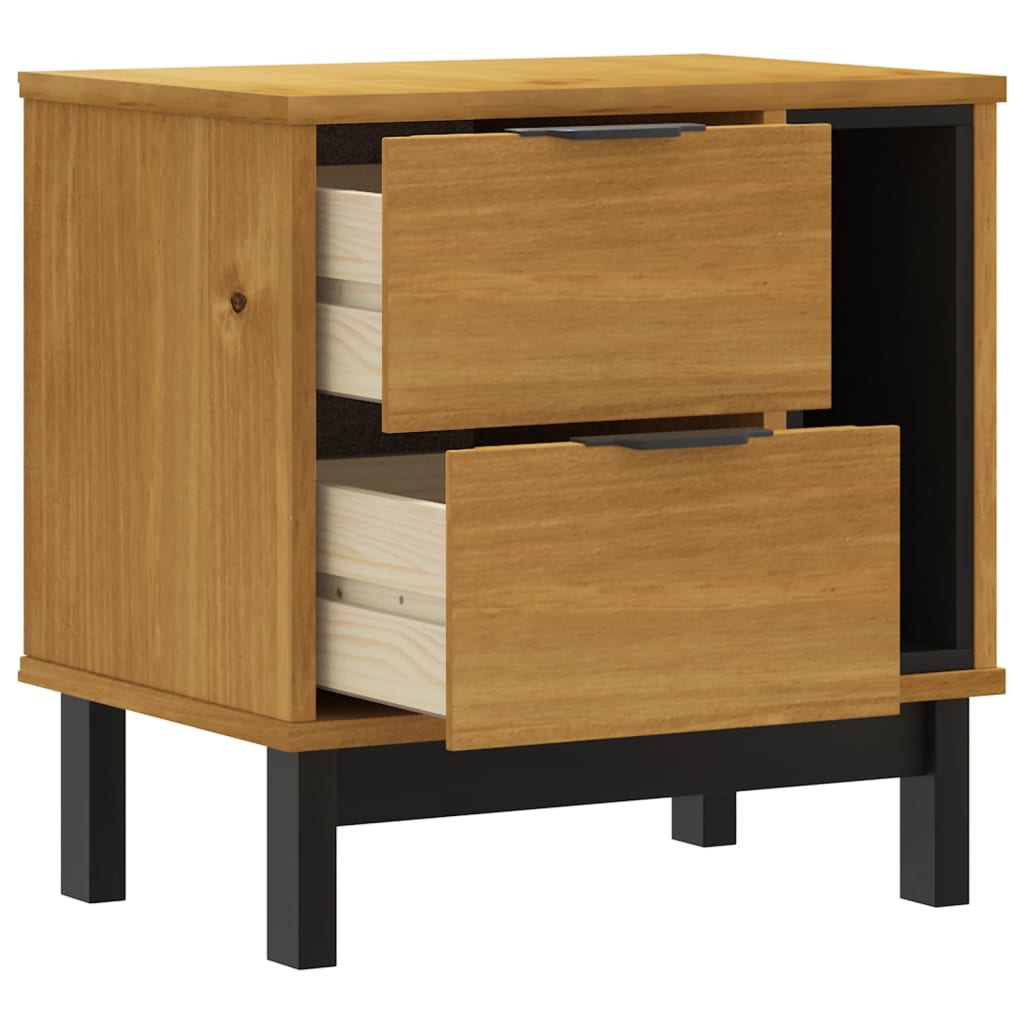 Bedside Cabinet "Flam" 49X35X50 Cm Solid Wood Pine