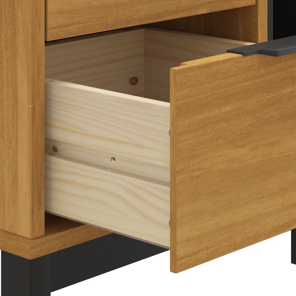 Bedside Cabinet "Flam" 49X35X50 Cm Solid Wood Pine