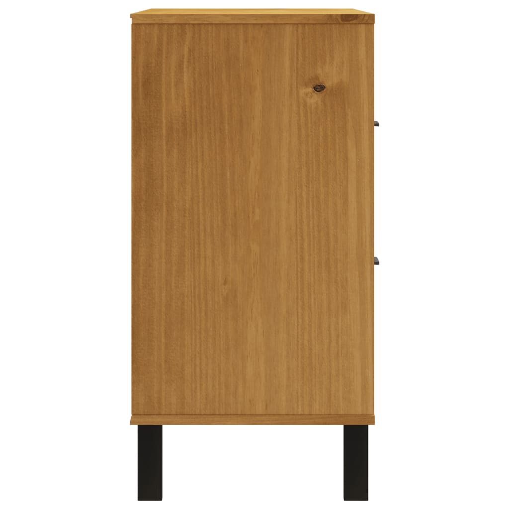 Drawer Cabinet Flam 80X40X80 Cm Solid Wood Pine