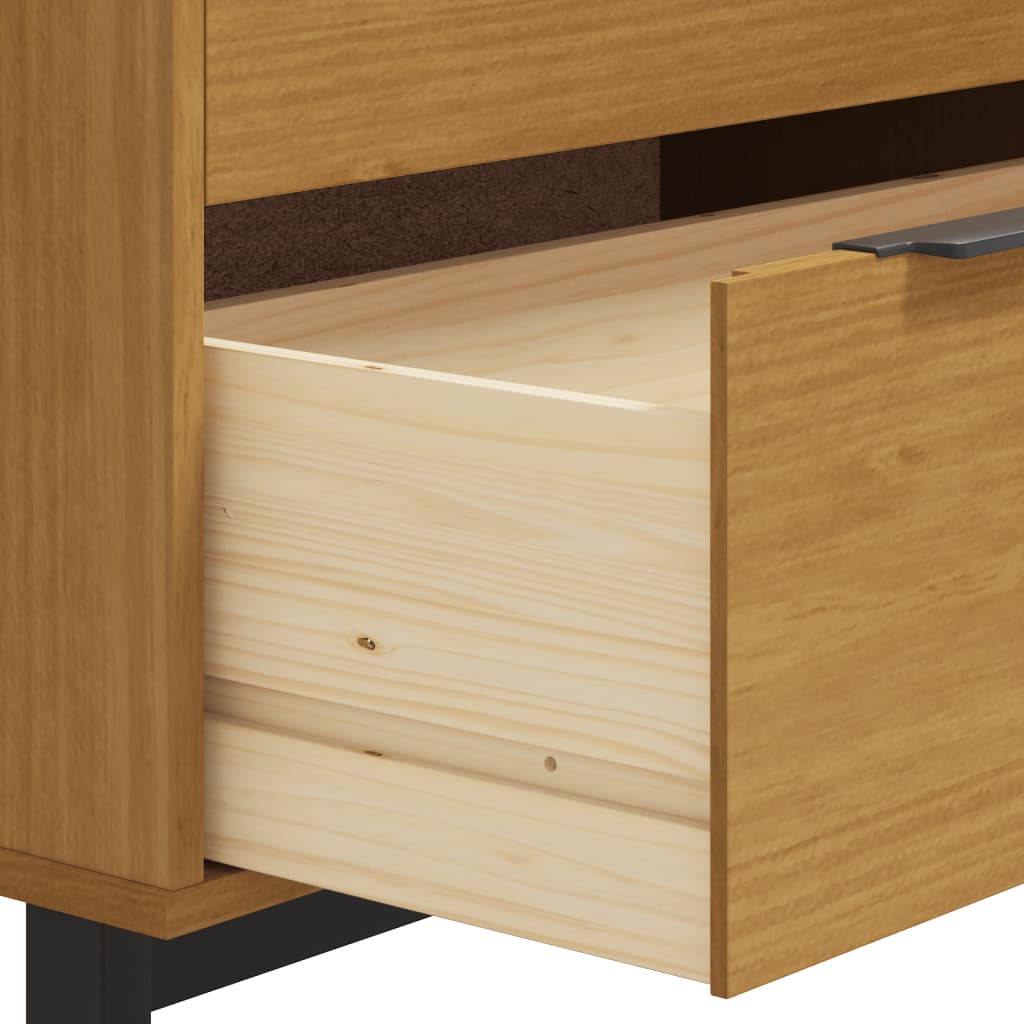 Drawer Cabinet Flam 80X40X80 Cm Solid Wood Pine