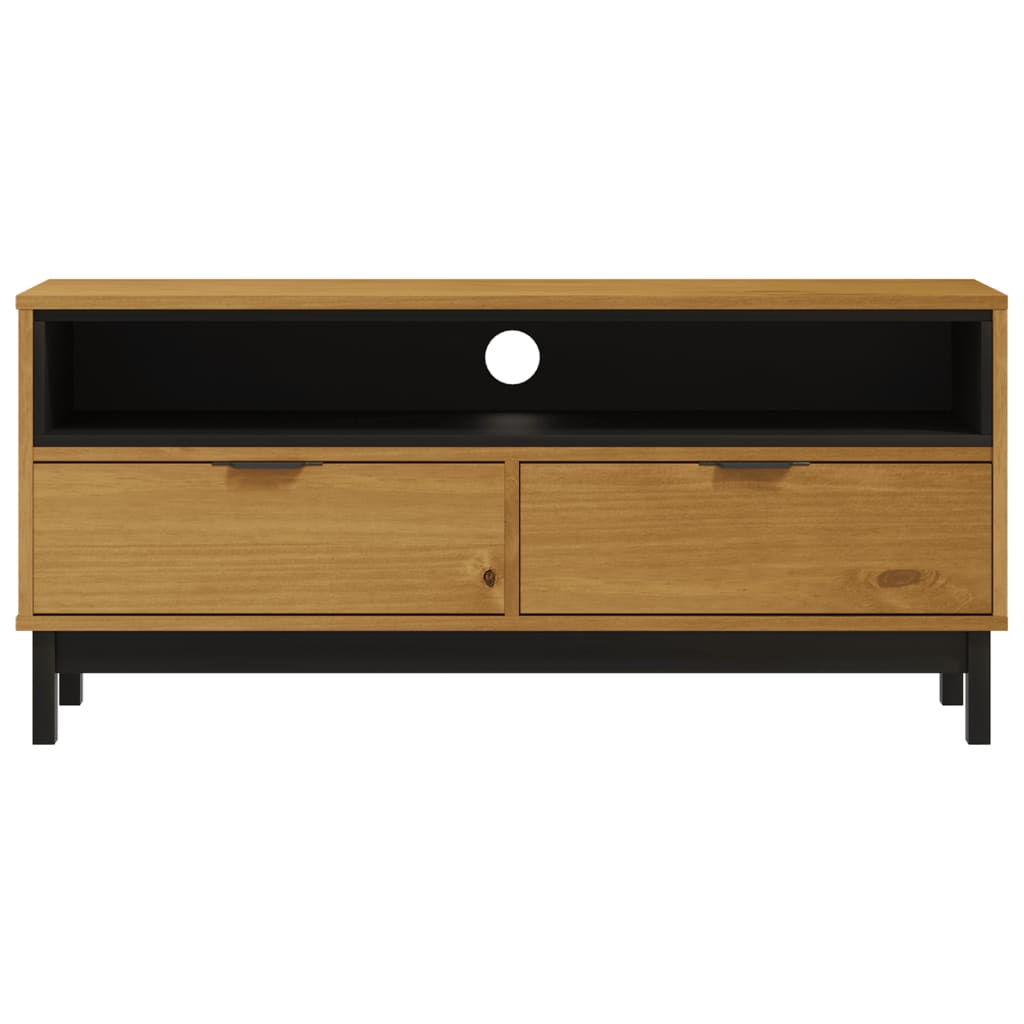 Tv Cabinet Flam 110X40X50 Cm Solid Wood Pine