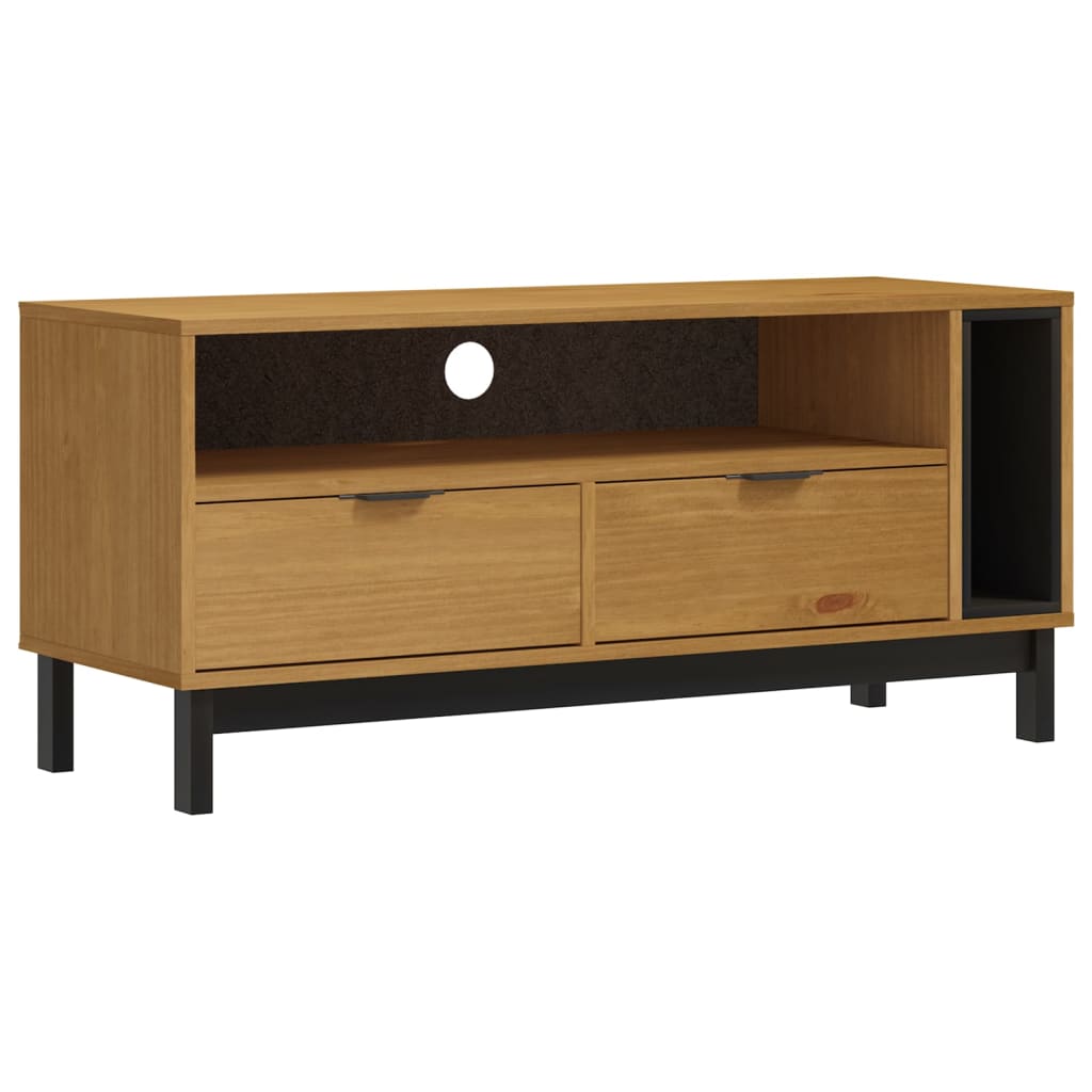 Tv Cabinet Flam 110X40X50 Cm Solid Wood Pine
