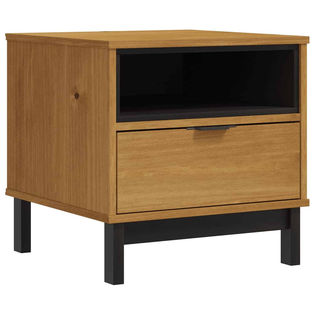 Side Table Flam 50X50X50 Cm Solid Wood Pine