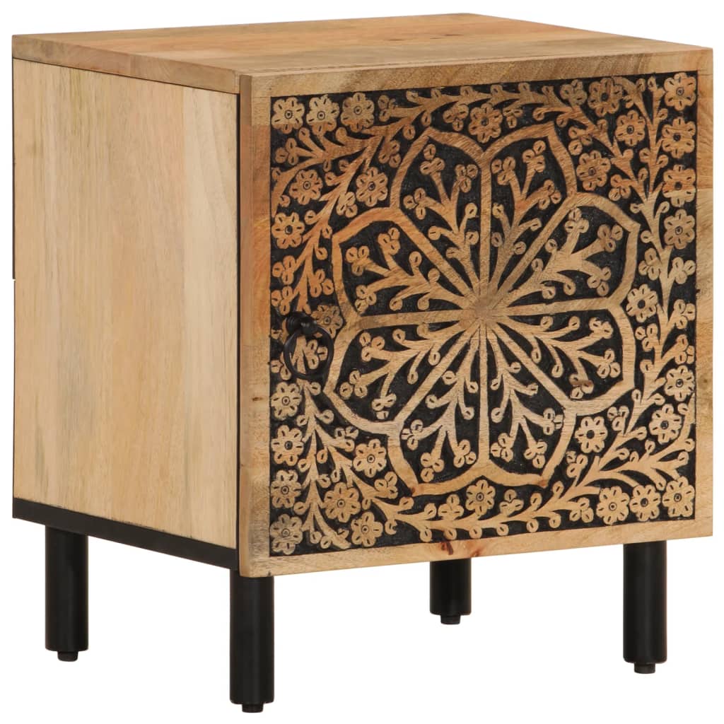 Bedside Cabinet 40X33X46 Cm Solid Wood Mango