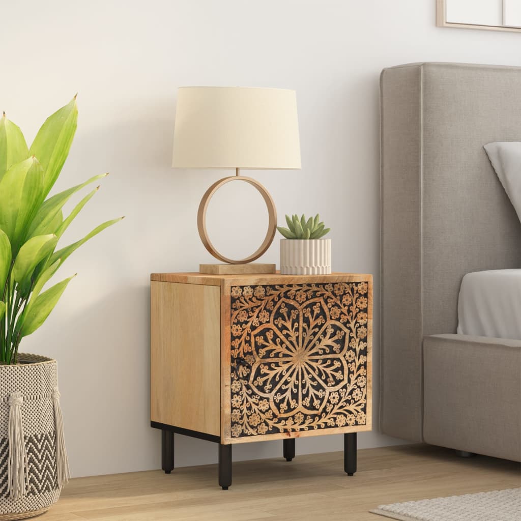 Bedside Cabinet 40X33X46 Cm Solid Wood Mango