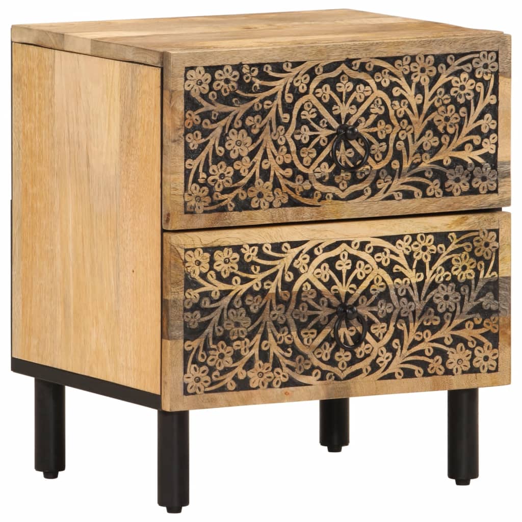 Bedside Cabinet 40X33X46 Cm Solid Wood Mango