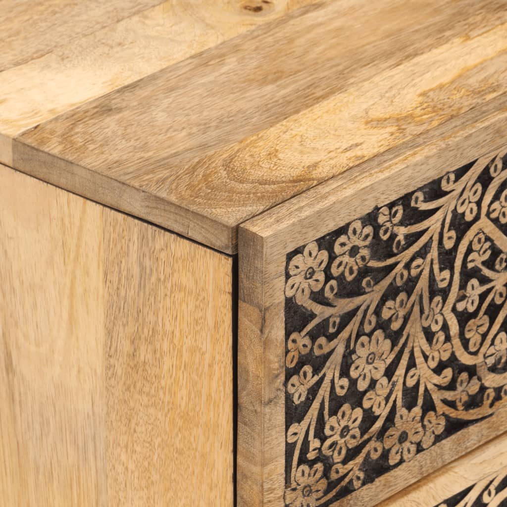 Bedside Cabinet 40X33X46 Cm Solid Wood Mango