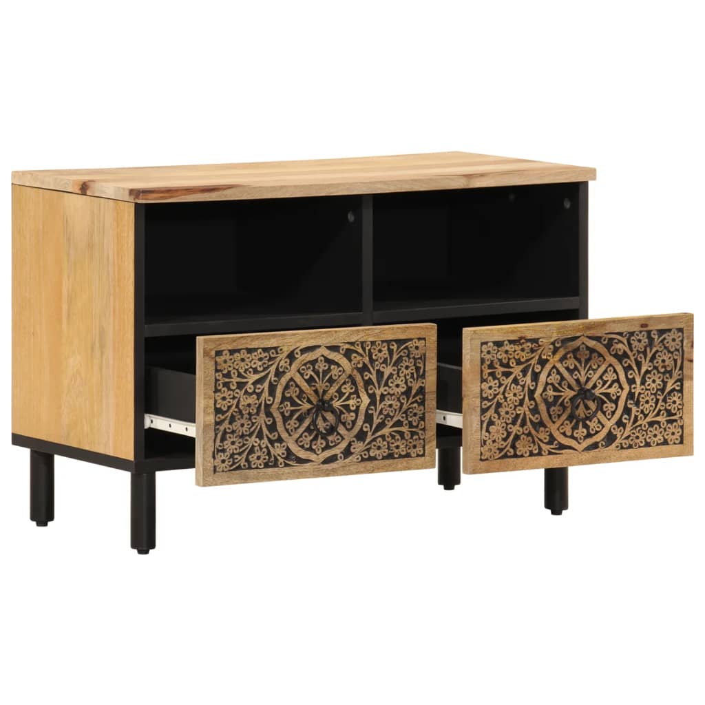 Tv Cabinet 70X33X46 Cm Solid Wood Mango