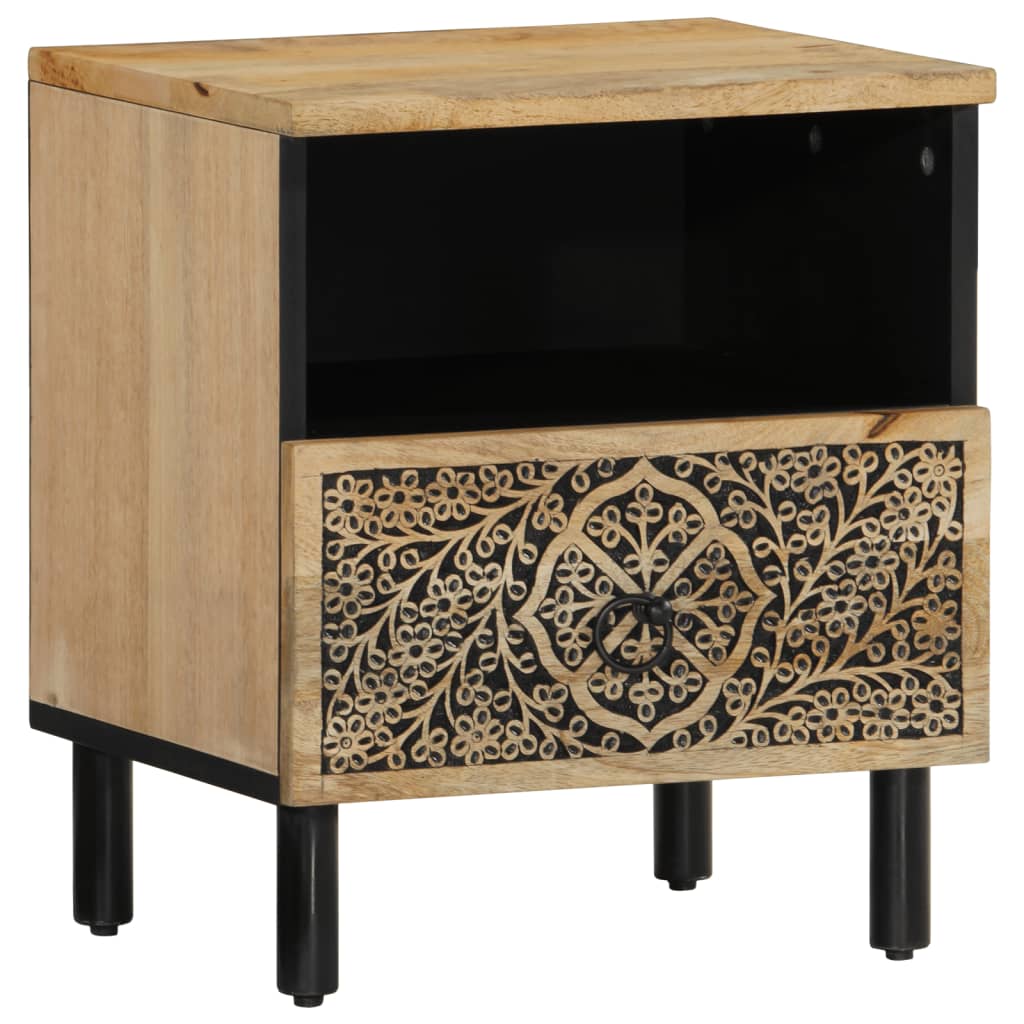 Bedside Cabinets 2 Pcs 40X33X46 Cm Solid Wood Mango