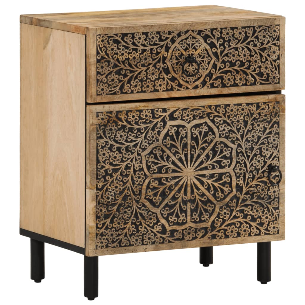 Bedside Cabinet 50X33X60 Cm Solid Wood Mango
