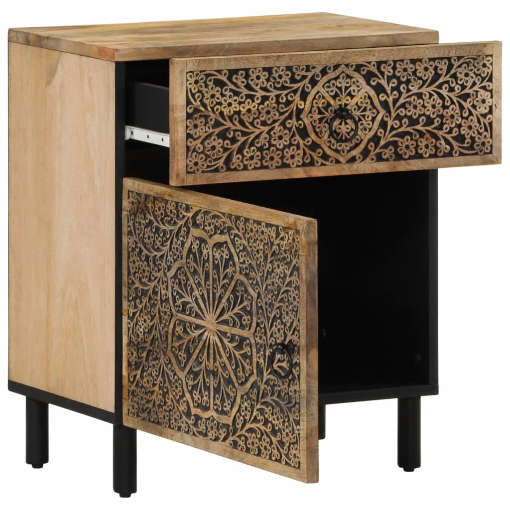 Bedside Cabinet 50X33X60 Cm Solid Wood Mango