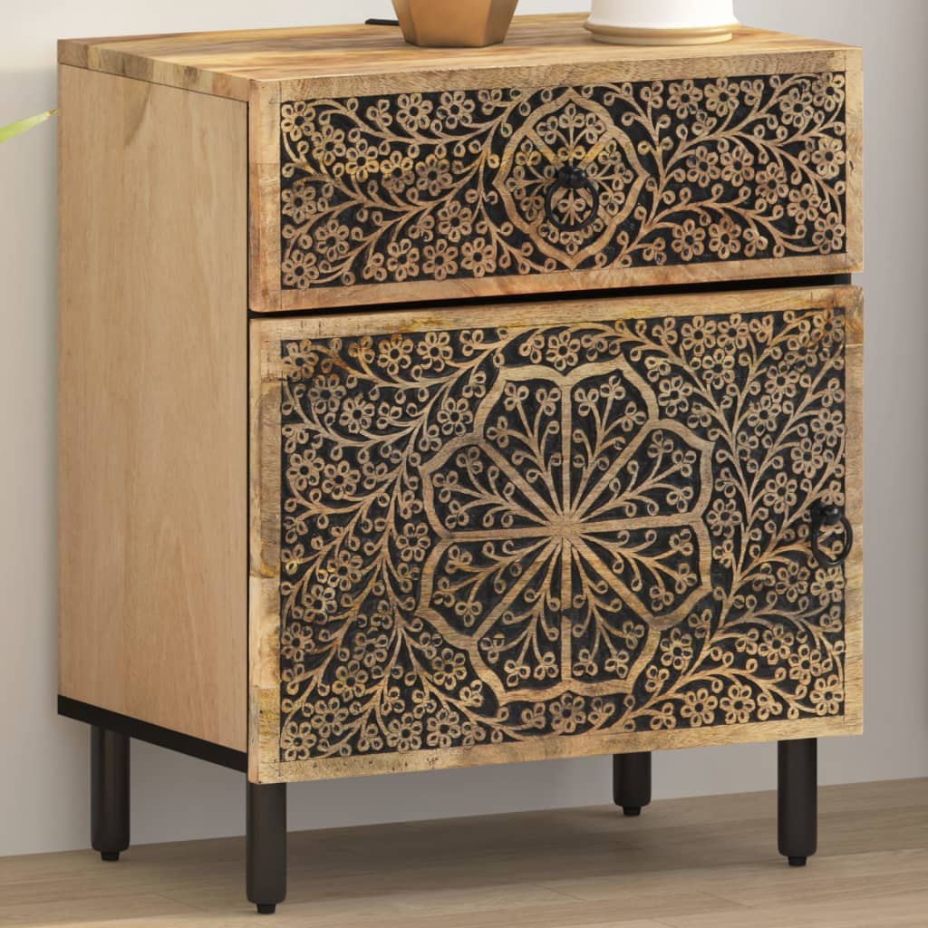 Bedside Cabinet 50X33X60 Cm Solid Wood Mango