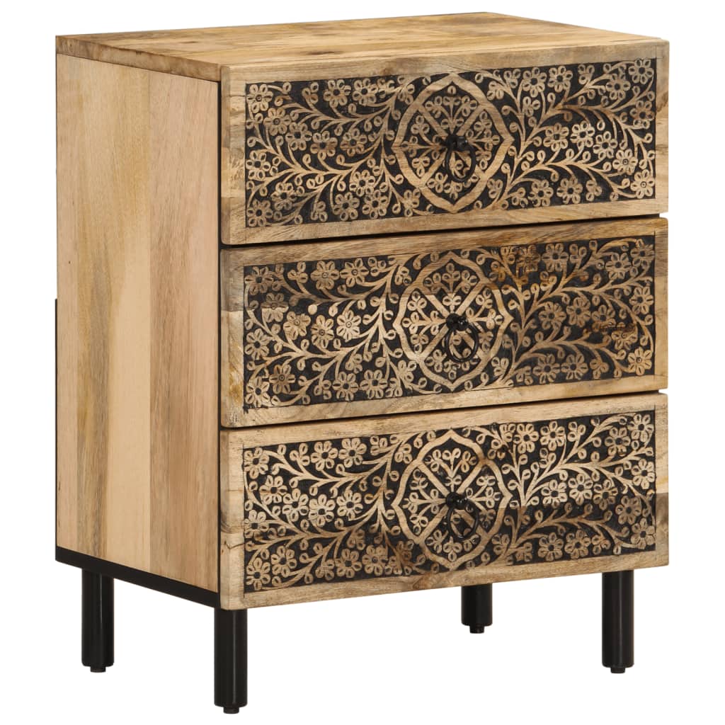 Bedside Cabinet 50X33X60 Cm Solid Wood Mango