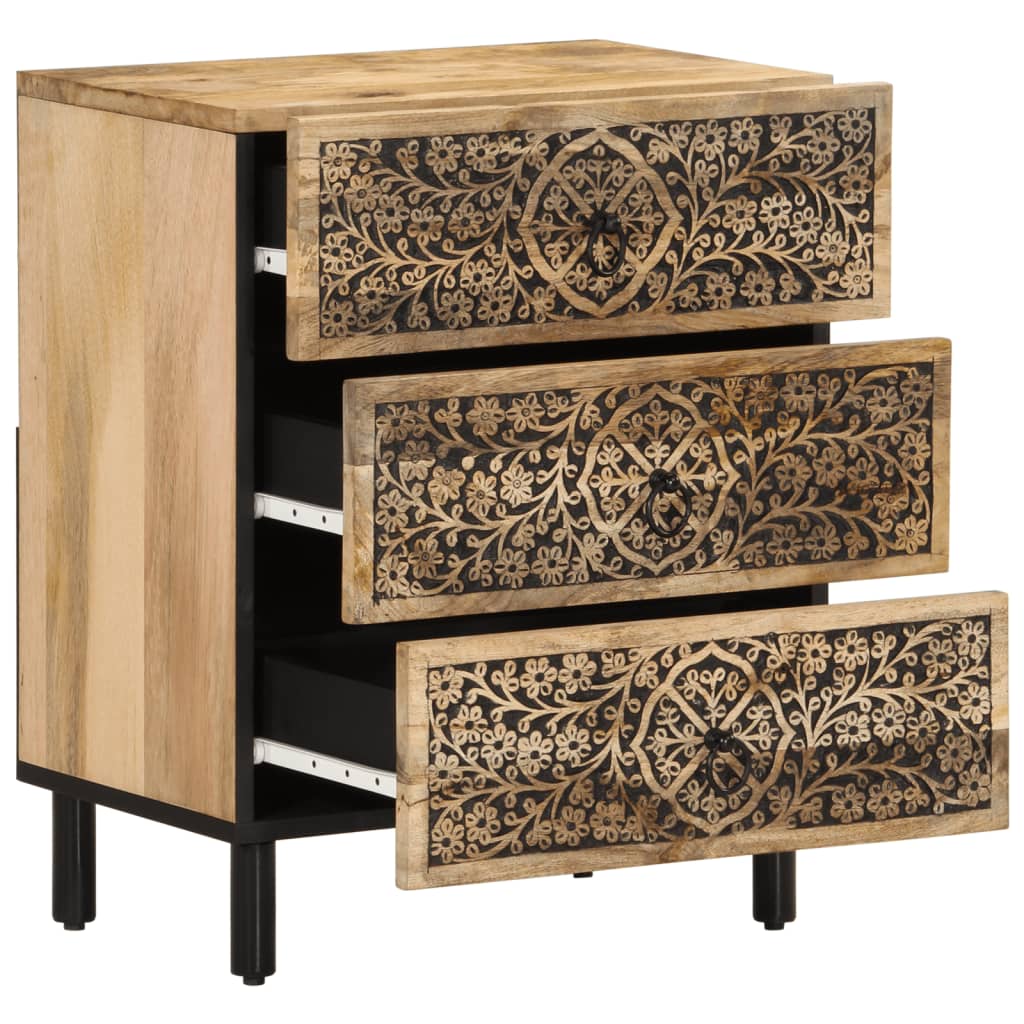 Bedside Cabinet 50X33X60 Cm Solid Wood Mango