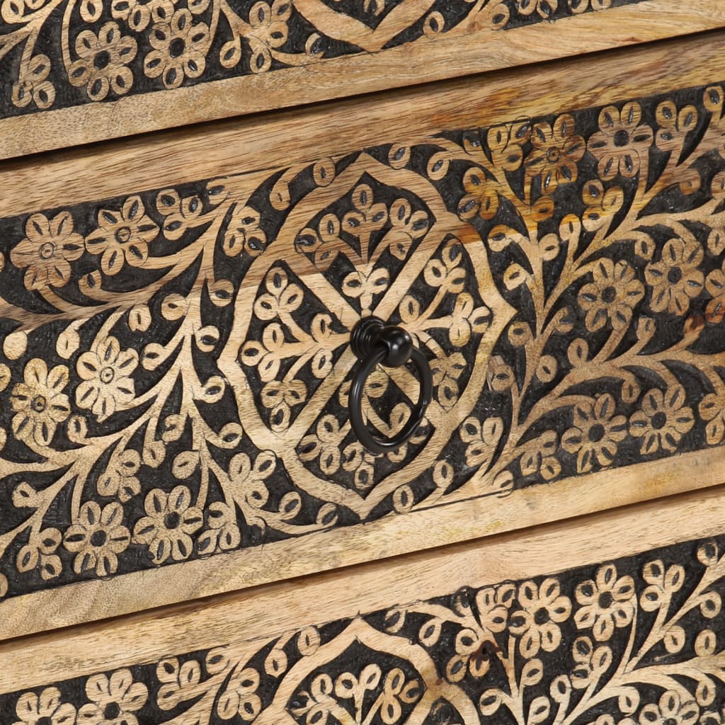 Bedside Cabinet 50X33X60 Cm Solid Wood Mango