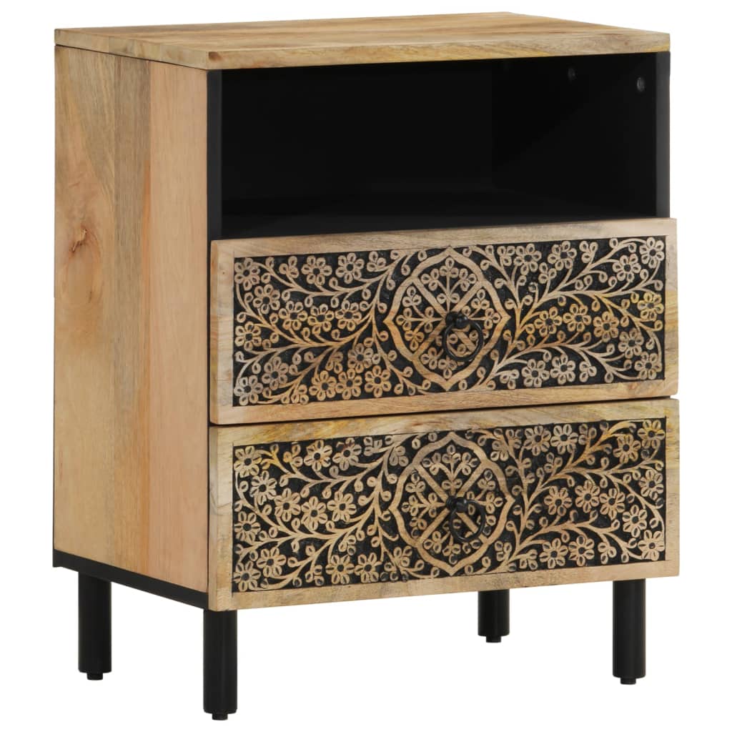Bedside Cabinet 50X33X60 Cm Solid Wood Mango