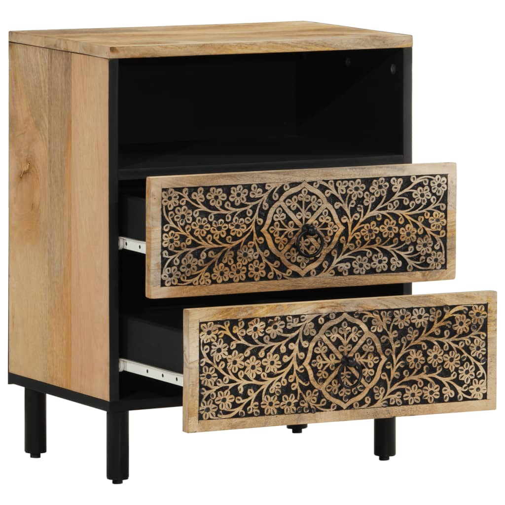 Bedside Cabinet 50X33X60 Cm Solid Wood Mango