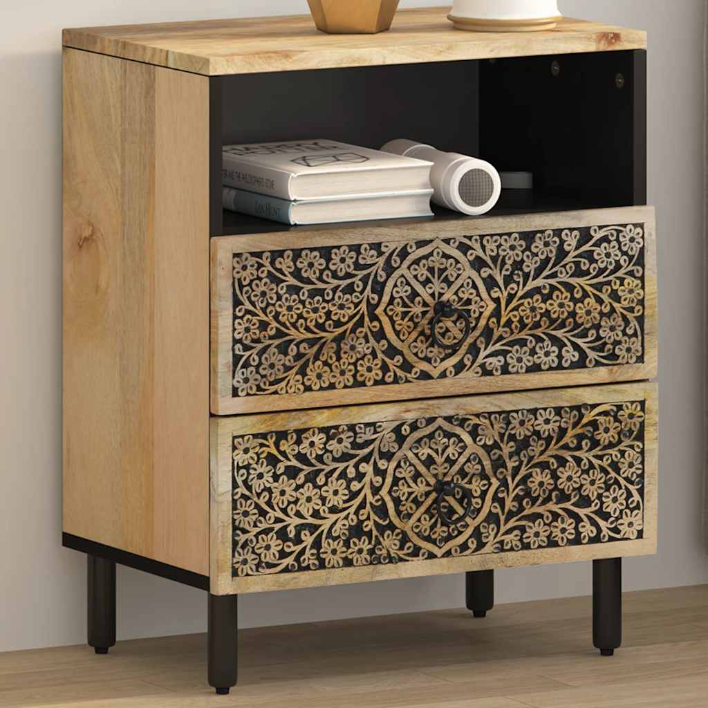Bedside Cabinet 50X33X60 Cm Solid Wood Mango