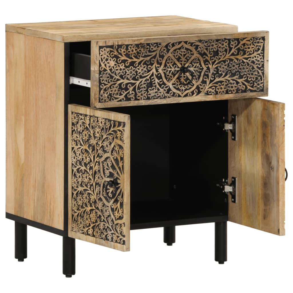 Bedside Cabinet 50X33X60 Cm Solid Wood Mango