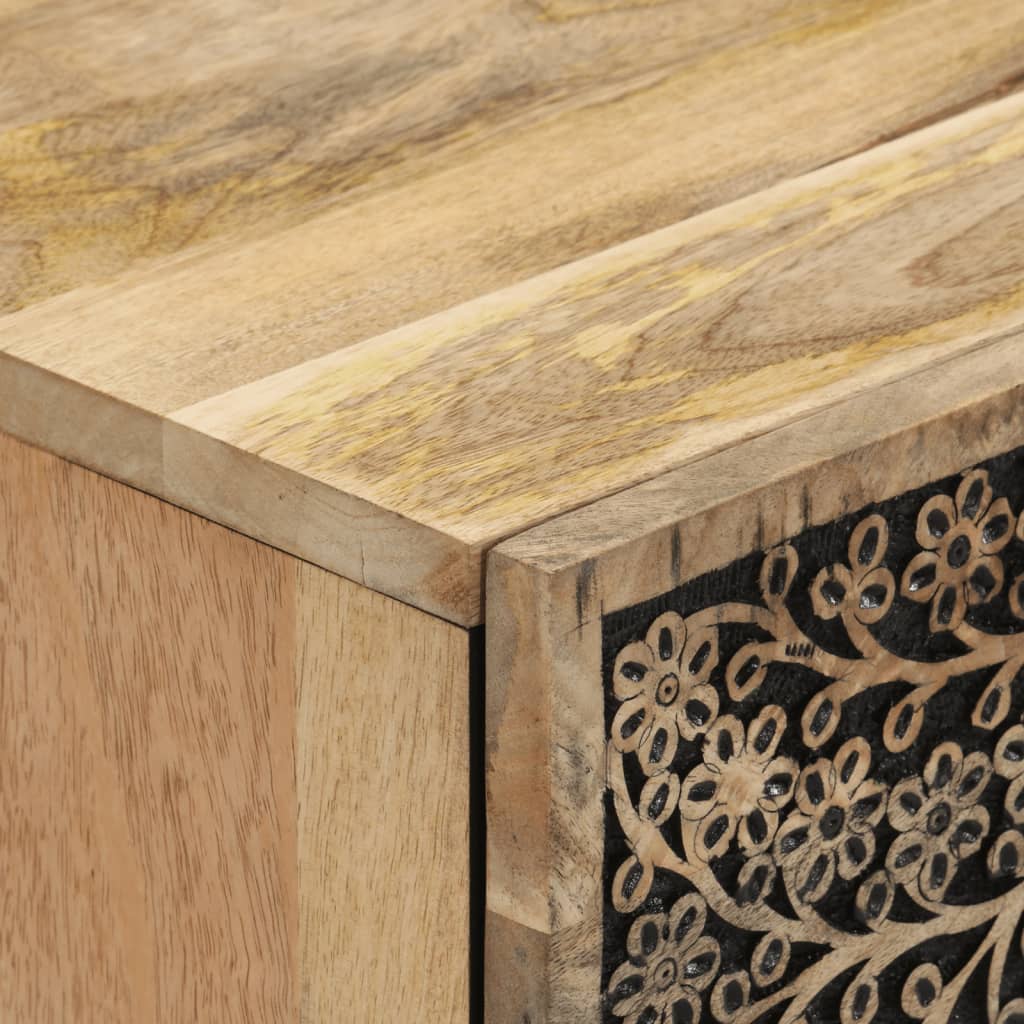 Bedside Cabinet 50X33X60 Cm Solid Wood Mango