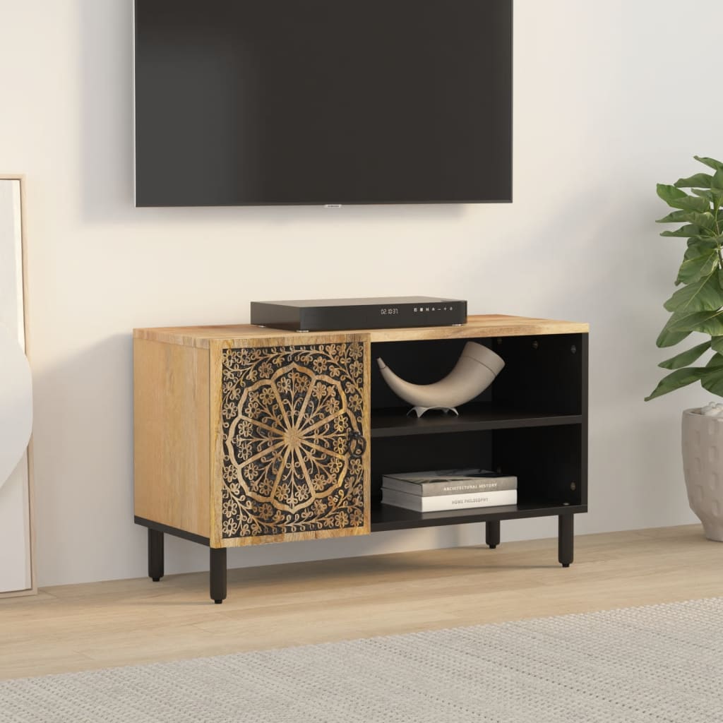 Tv Cabinet 80X31X46 Cm Solid Wood Mango