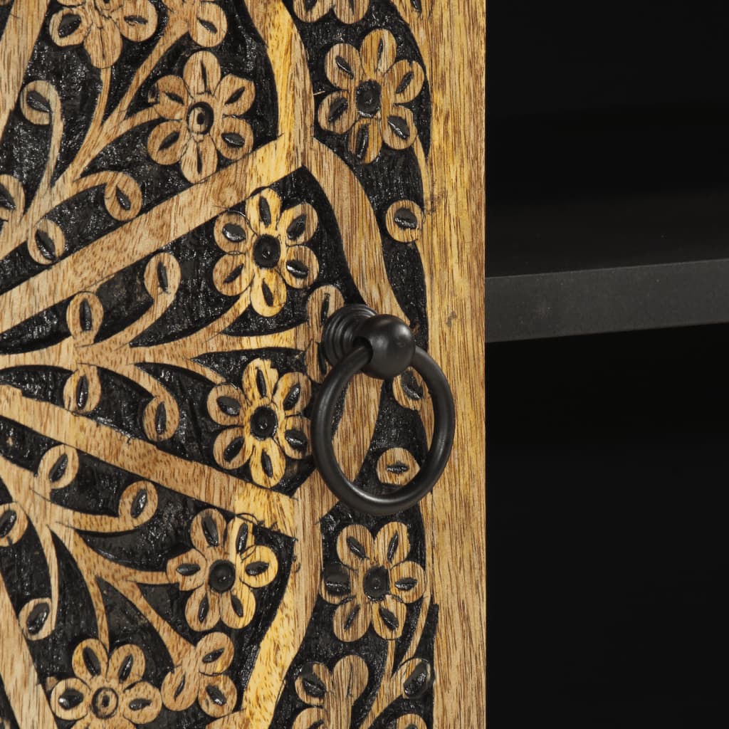 Tv Cabinet 80X31X46 Cm Solid Wood Mango