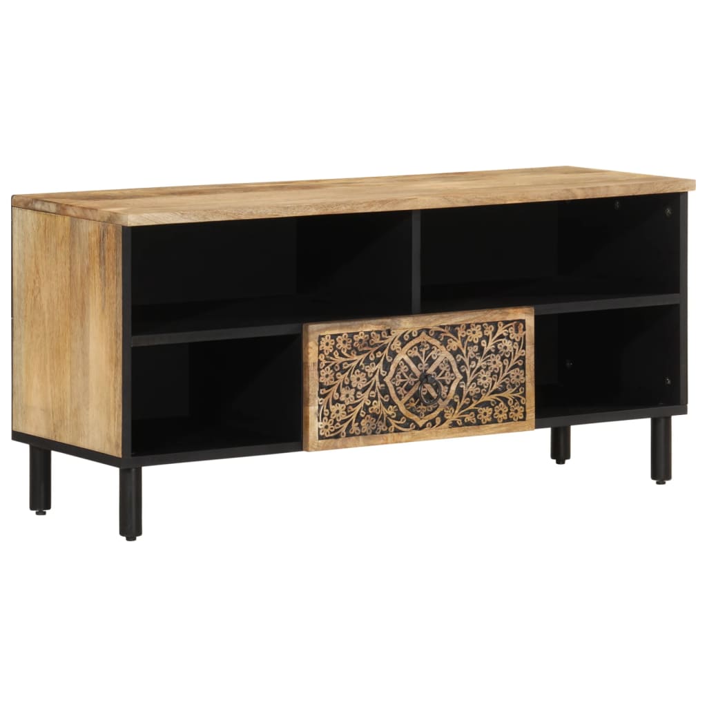 Tv Cabinet 100X33X46 Cm Solid Wood Mango
