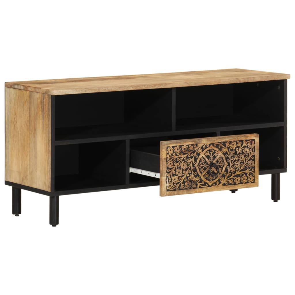 Tv Cabinet 100X33X46 Cm Solid Wood Mango