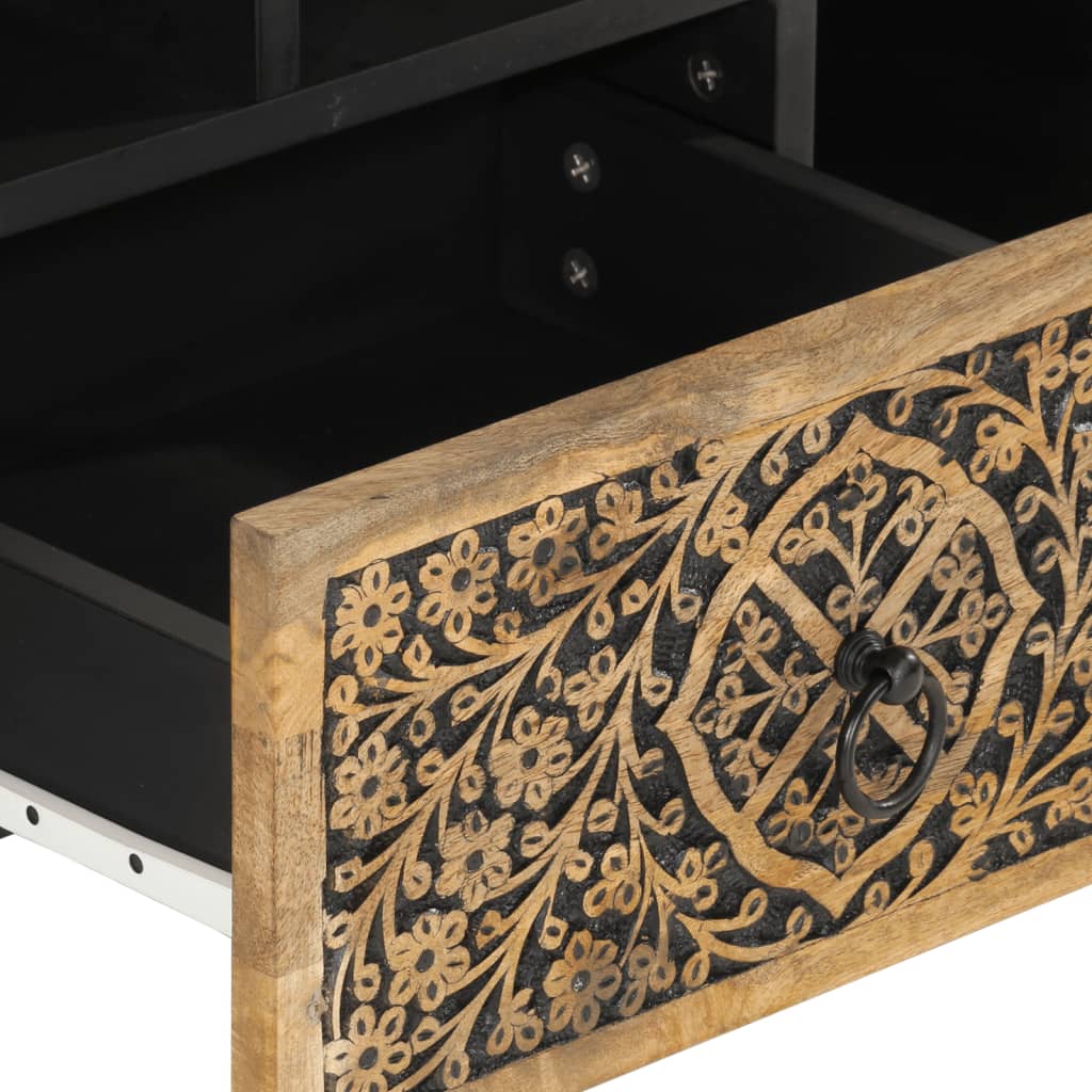 Tv Cabinet 100X33X46 Cm Solid Wood Mango