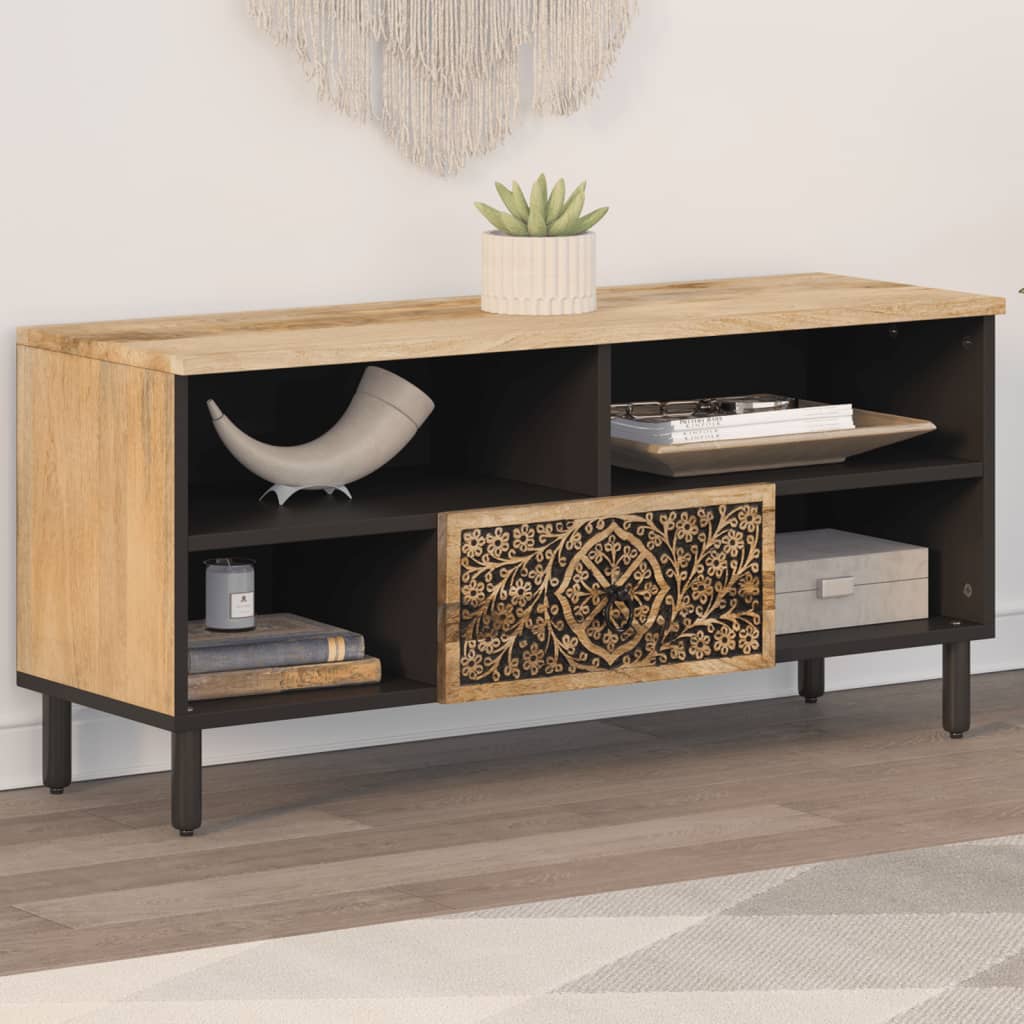 Tv Cabinet 100X33X46 Cm Solid Wood Mango