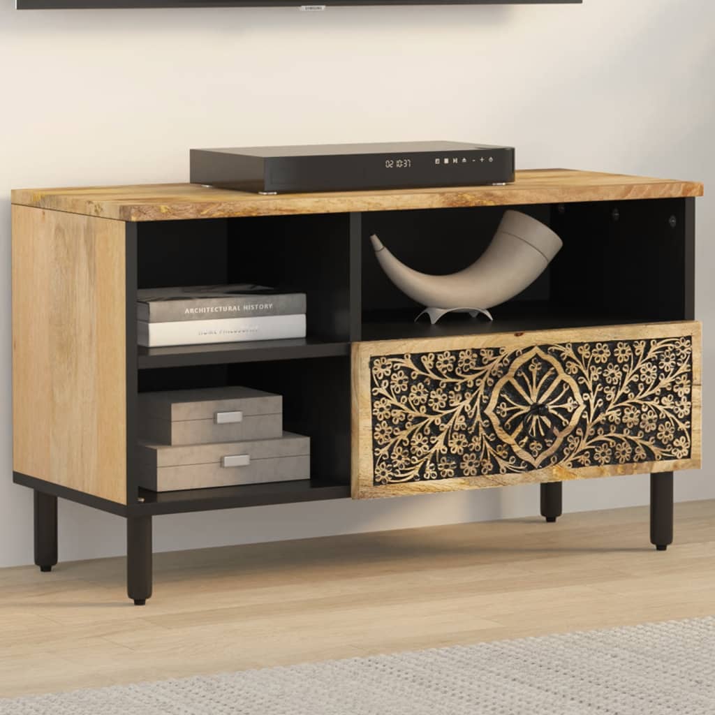Tv Cabinet 80X33X46 Cm Solid Wood Mango