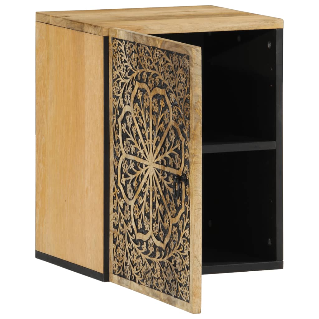 Bathroom Wall Cabinet 38X33X48 Cm Solid Wood Mango