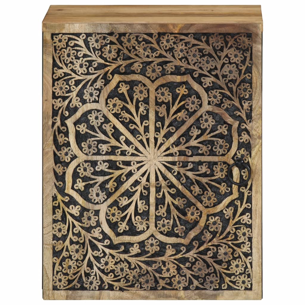 Bathroom Wall Cabinet 38X33X48 Cm Solid Wood Mango