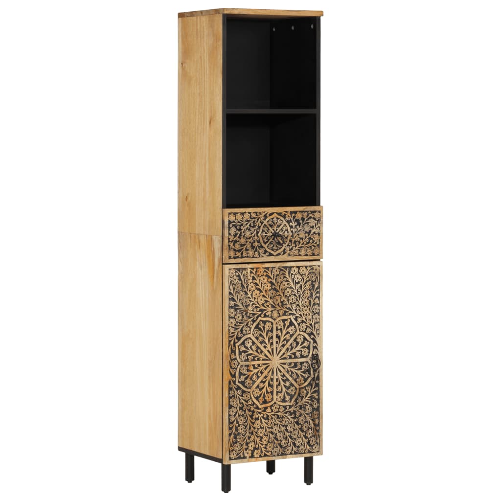 Bathroom Cabinet 38X33X160 Cm Solid Wood Mango