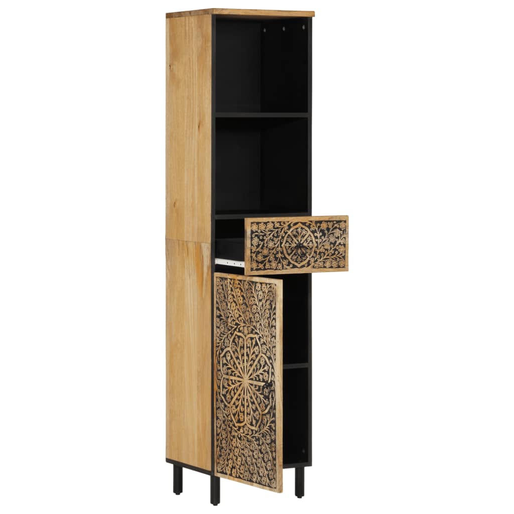 Bathroom Cabinet 38X33X160 Cm Solid Wood Mango