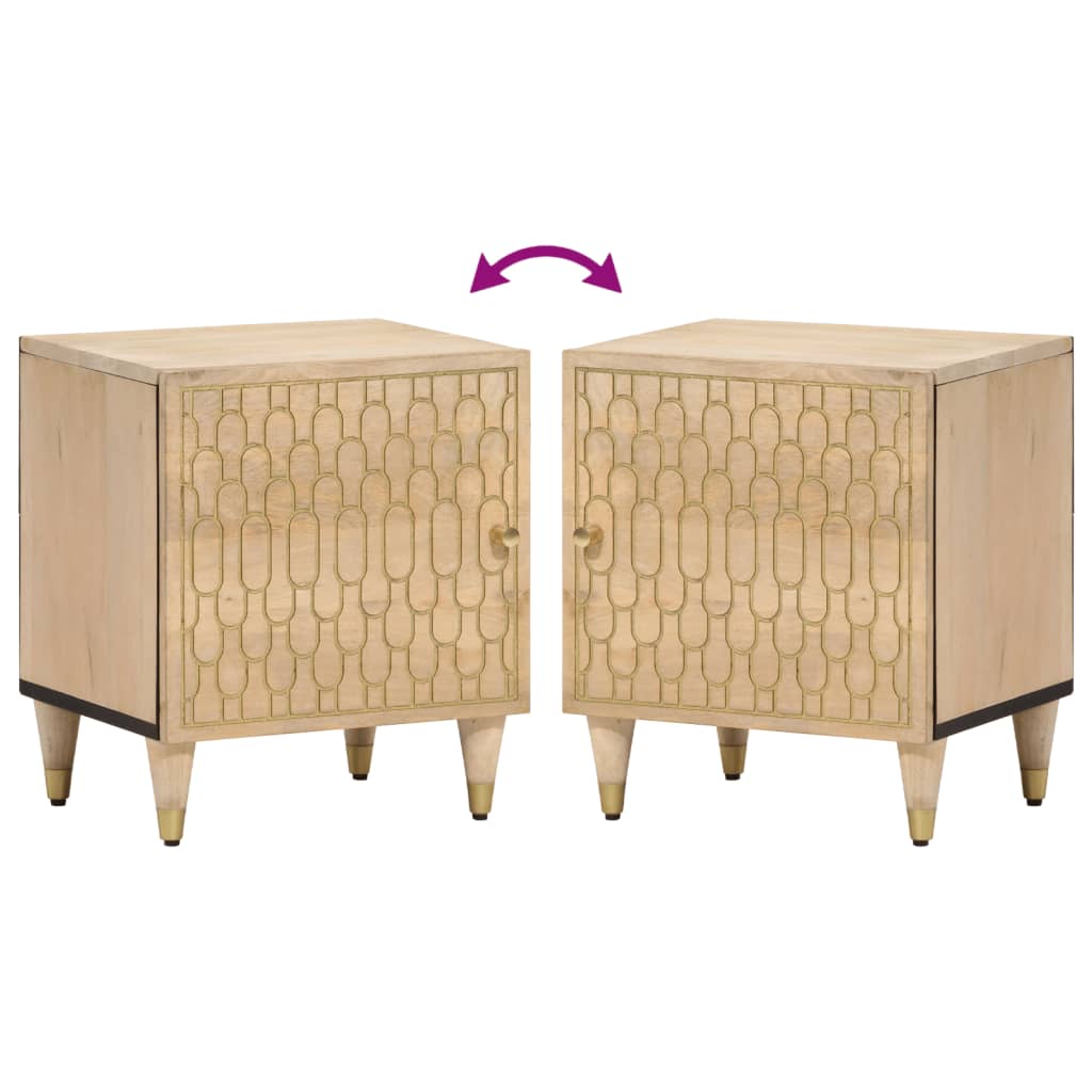 Bedside Cabinet 40X33X46 Cm Solid Wood Mango