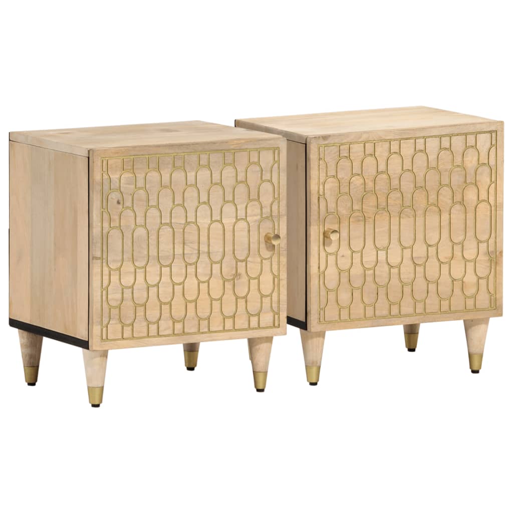 Bedside Cabinet 40X33X46 Cm Solid Wood Mango