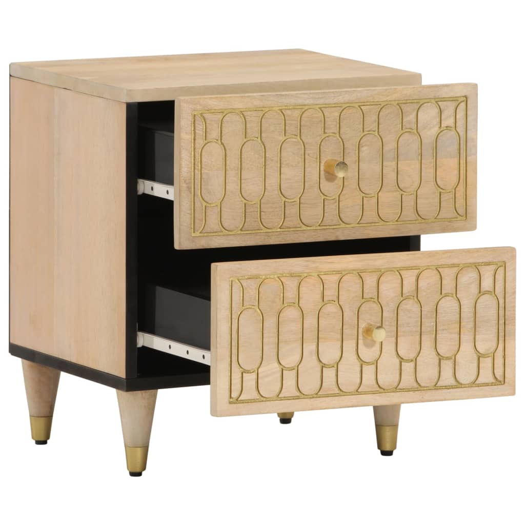 Bedside Cabinet 40X33X46 Cm Solid Wood Mango