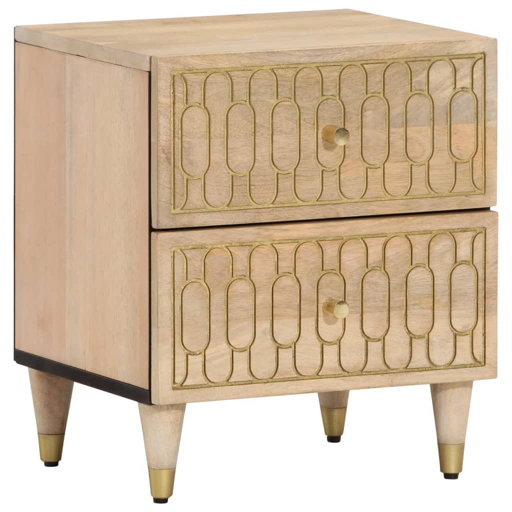 Bedside Cabinet 40X33X46 Cm Solid Wood Mango
