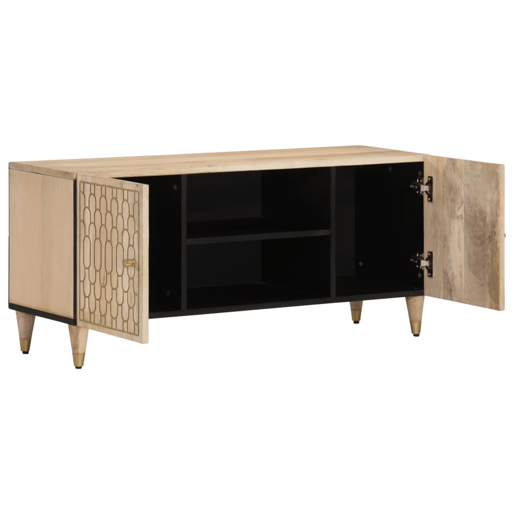 Tv Cabinet 105X33X46 Cm Solid Wood Mango